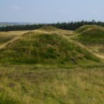 Peat burial mounds from the Bronze Age more than 3,000 years old. Ydby Hede, Northwest Jutland. Credit: Public Domain.